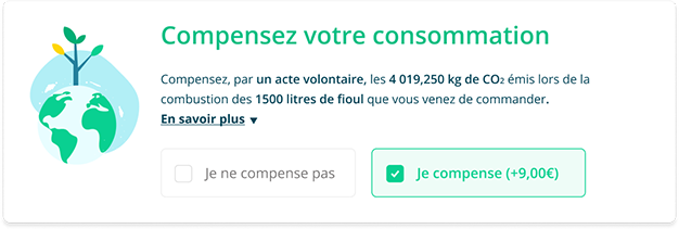 je compense Bouton Je compense