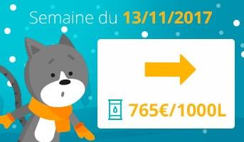 Image Tendance prix fioul domestique : semaine du 13 novembre 2017