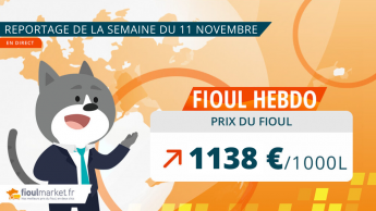 Prix du fioul du 10 novembre : 1138€
