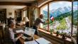 couple commandant du fioul dans sa maison et encourageant des cyclistes