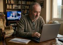 homme regardant les prix du fioul en hausse