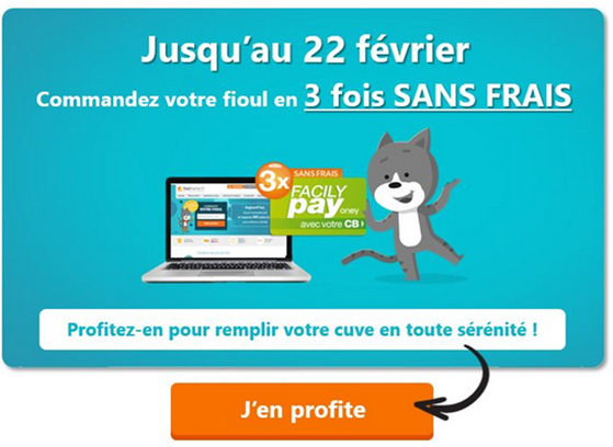 Paiement en 3 fois sans frais